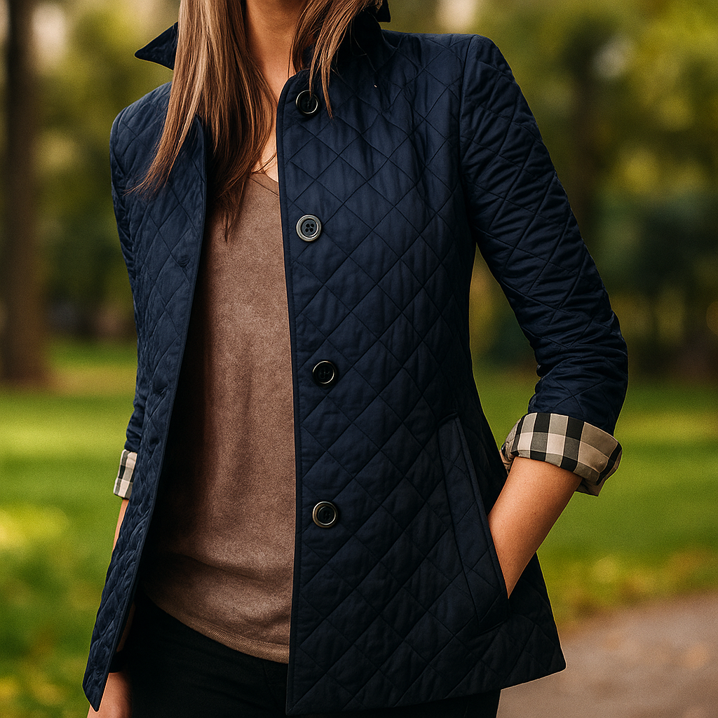 Evelyn - Silkkinen ja puuvillainen takki naisille - Kevyt ja elegantti