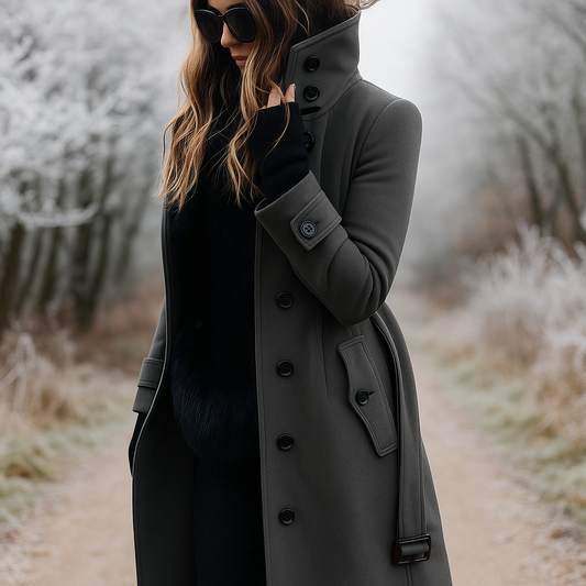 Stijlvolle en warme dames trenchcoat - Comfort en elegantie