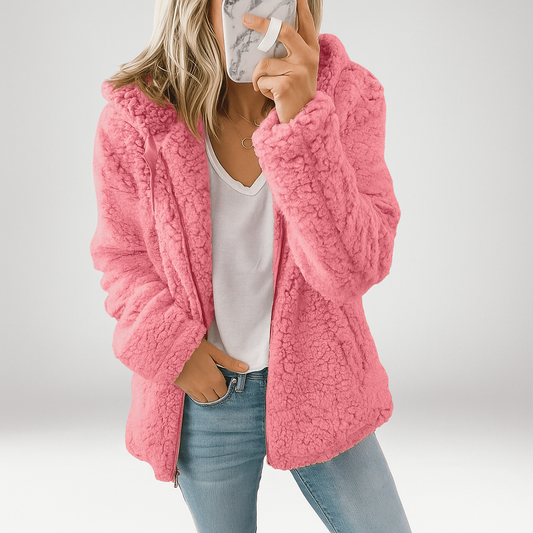 Stilla Vrouw Beer Teddy Jas - Zachte Fleece - Rits & Zakjes