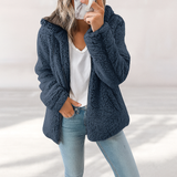 Stilla Nainen Karhu Teddy Turkki - Pehmeä Fleece - Vetoketju & Taskut