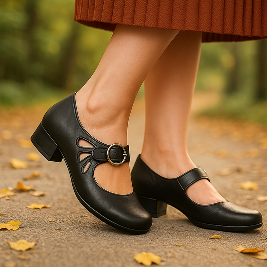 Mary Jane - Rode leren schoenen