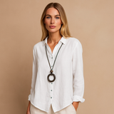 Mira – katoenen trui met schuine knopen