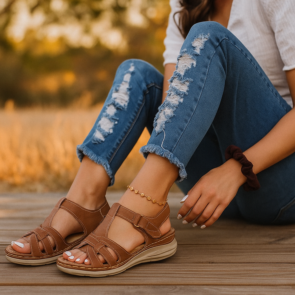 URSULA - Orthopädische Ledersandalen
