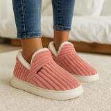Sherpa Cord – Dames warme pantoffels voor thuis