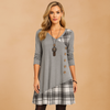 Lillie – Geruite lange mouwen jurk