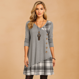Lillie – Geruite lange mouwen jurk
