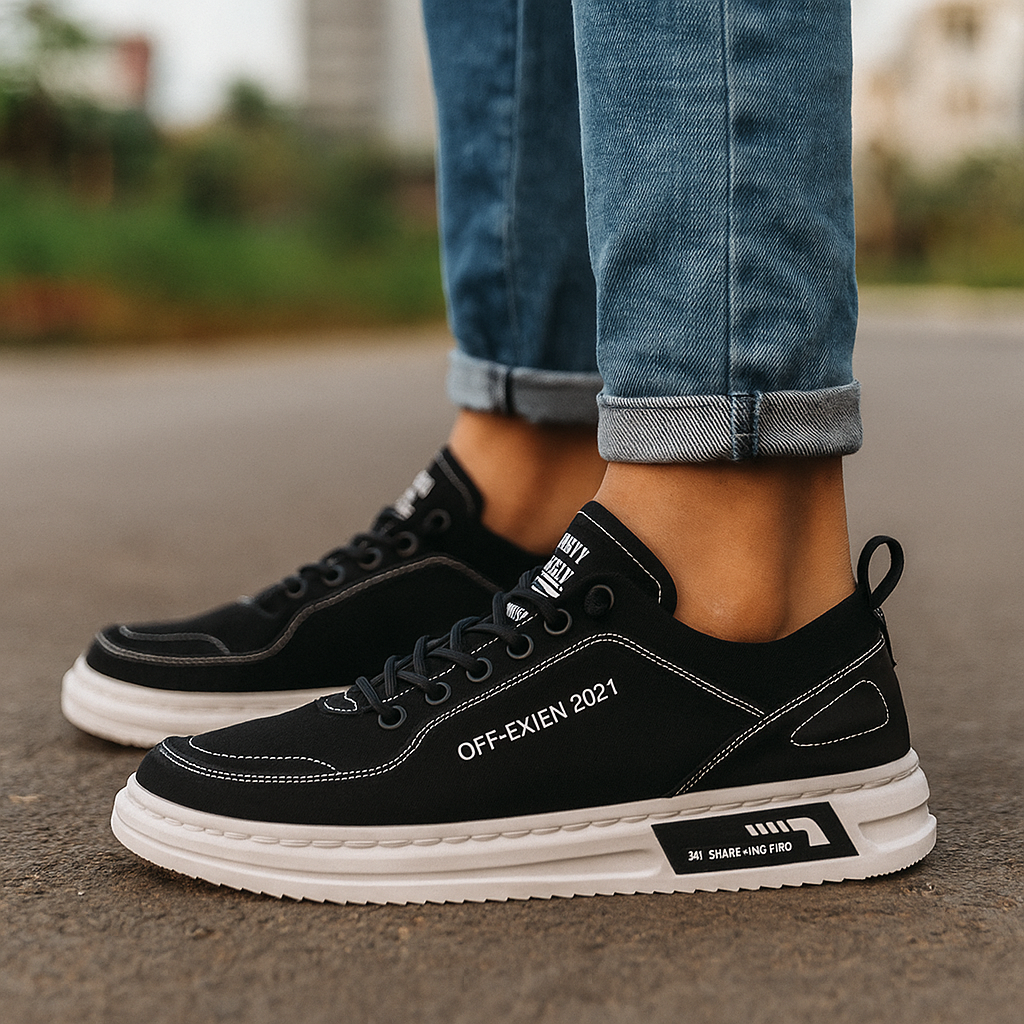 Hugo - zwarte trendy sneakers voor heren