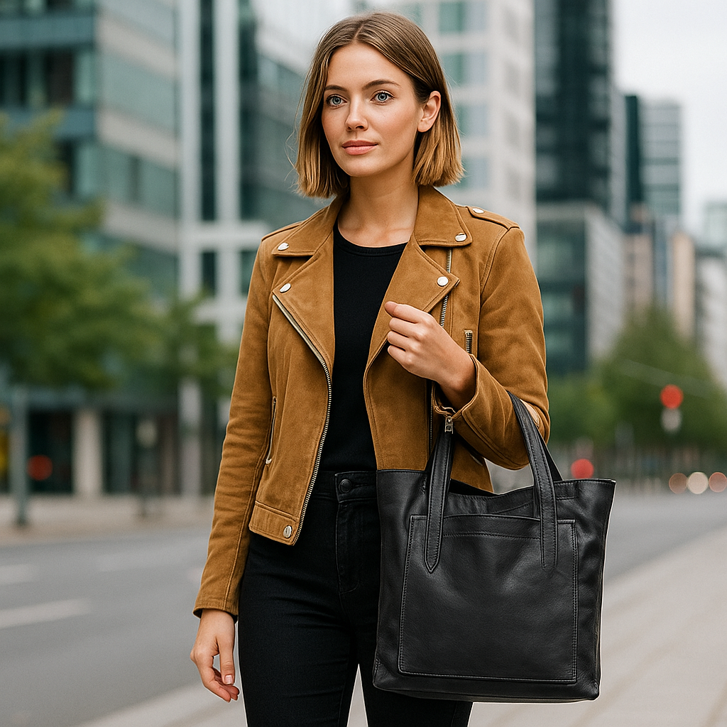 Natalia - Elegante Lederschultertasche