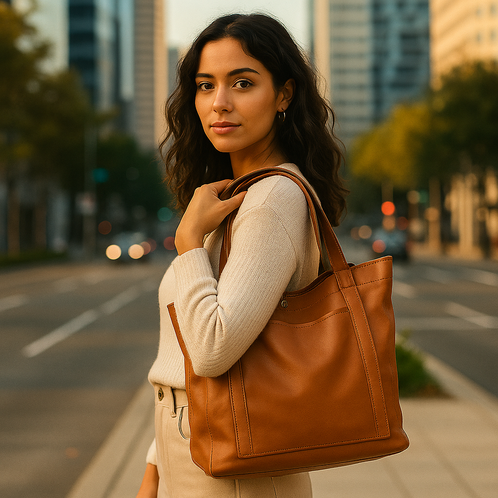 Natalia - Elegante Lederschultertasche