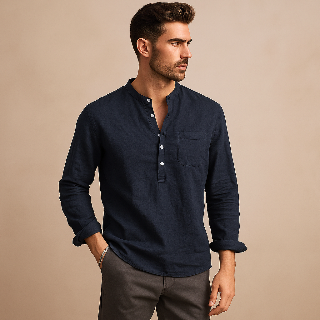 Gunther V-pääntie Langarmshirt