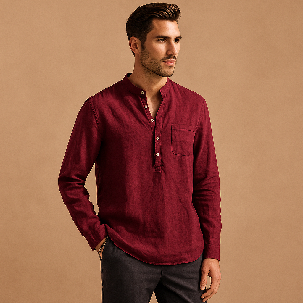 Gunther V-pääntie Langarmshirt