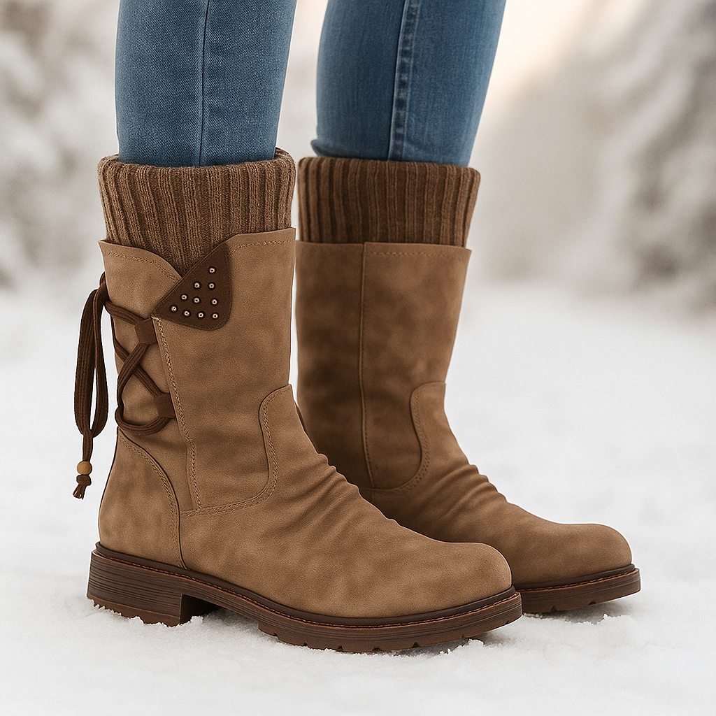 Dames waterdichte sneeuwlaarzen – warme winterstijl