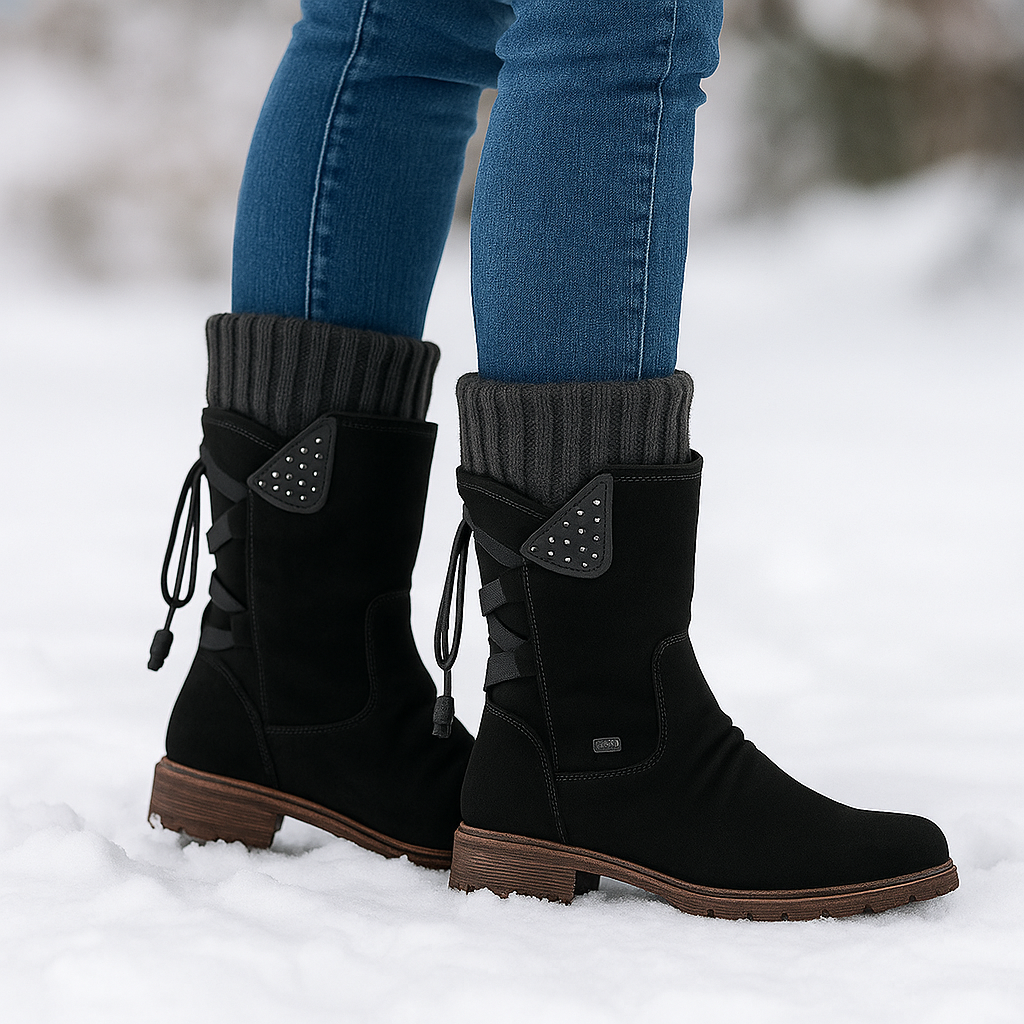 Dames waterdichte sneeuwlaarzen – warme winterstijl