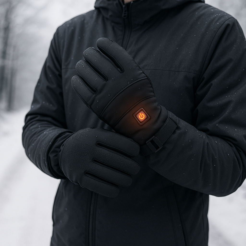 Warme Winterhandschuhe – Elektrische Heizungen, Touchscreen-freundlich & Einstellbare Wärme