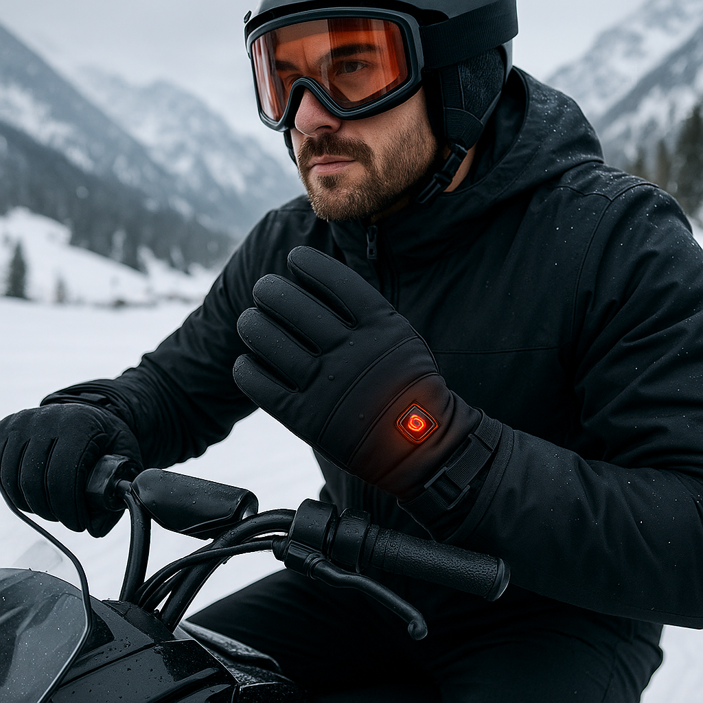 Warme Winterhandschuhe – Elektrische Heizungen, Touchscreen-freundlich & Einstellbare Wärme