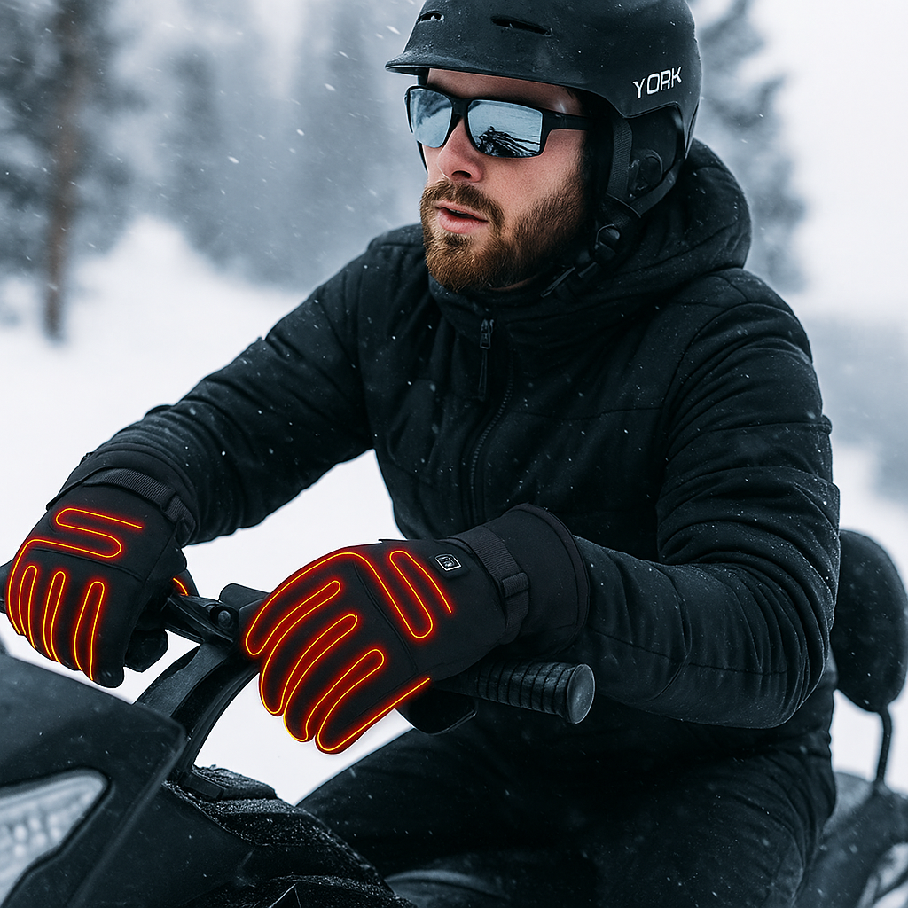 Warme Winterhandschuhe – Elektrische Heizungen, Touchscreen-freundlich & Einstellbare Wärme