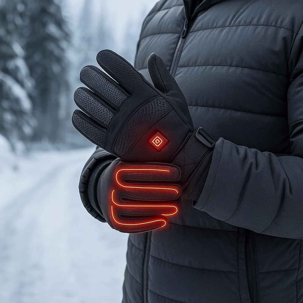 Warme Winterhandschuhe – Elektrische Heizungen, Touchscreen-freundlich & Einstellbare Wärme
