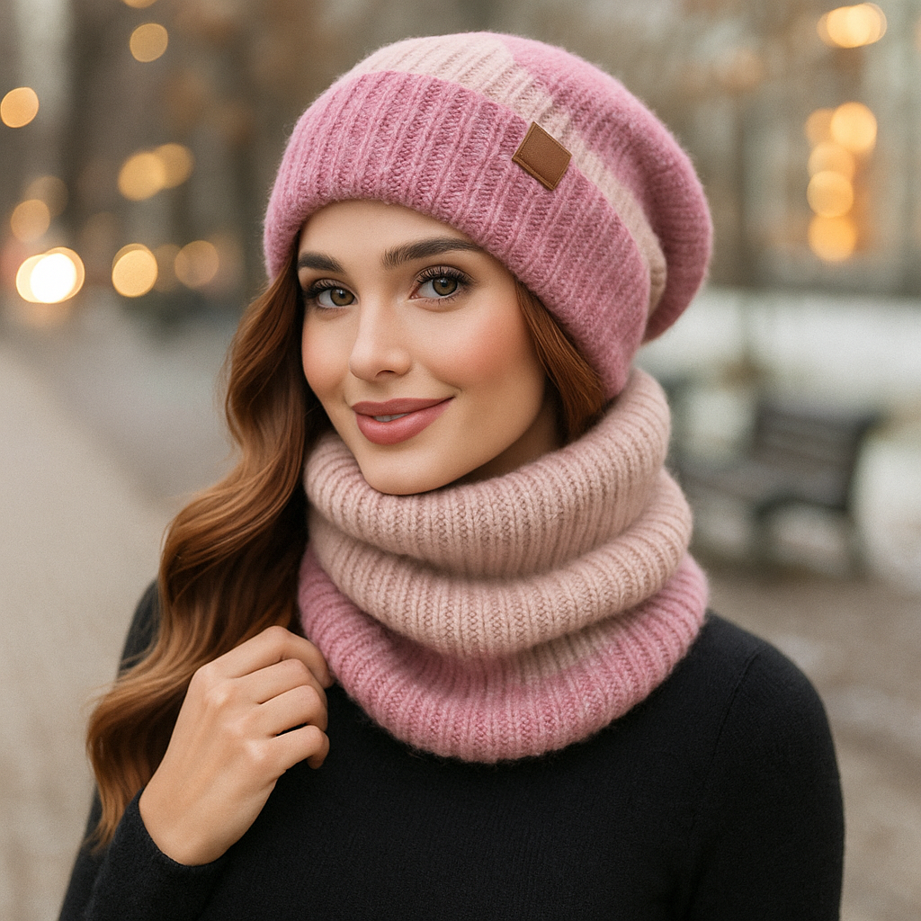 Noëlle – Luksusvillapipo ja -huivi naisille