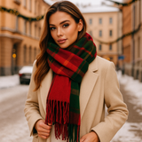 Frieda – Tyylikäs Ruudullinen Kashmir-huivi