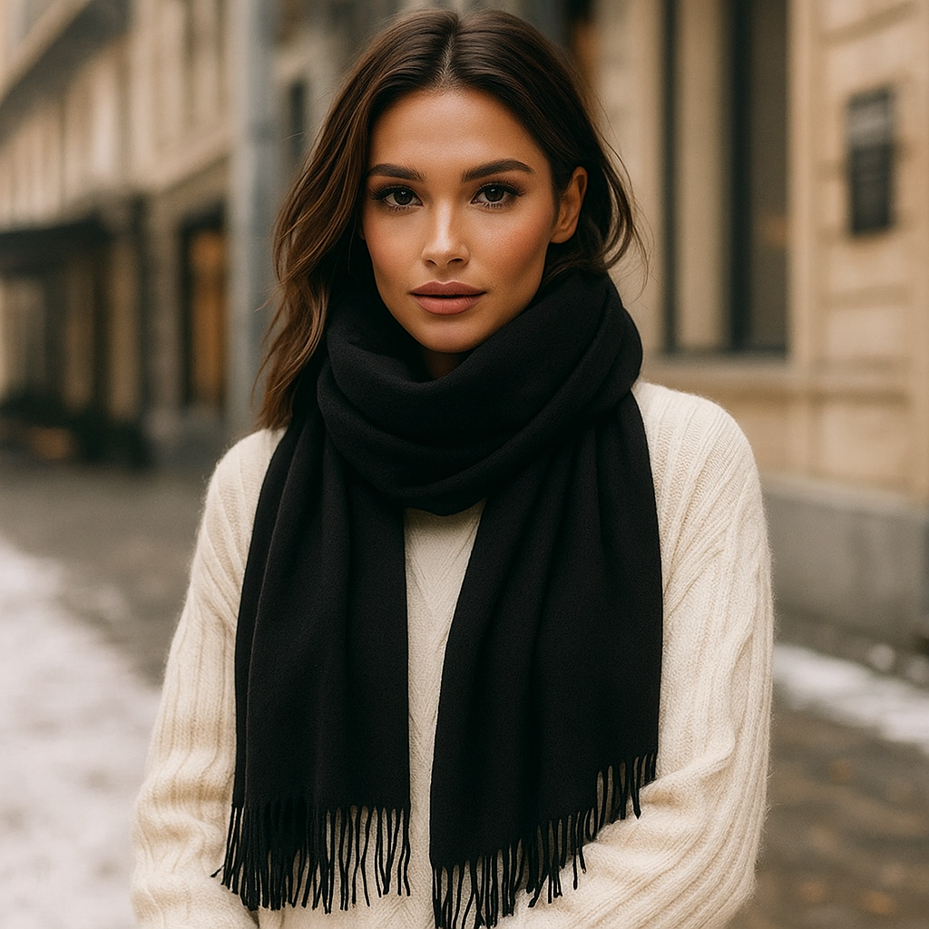 Yli suuri sekoitekashmirhuivi – Pehmeys ja eleganssi