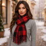 Frieda – Tyylikäs Ruudullinen Kashmir-huivi