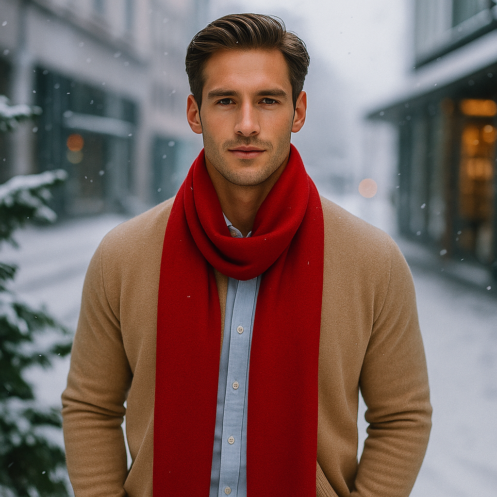 Punainen Kashmir-huivi – Ajaton Eleganssi ja Lämpö