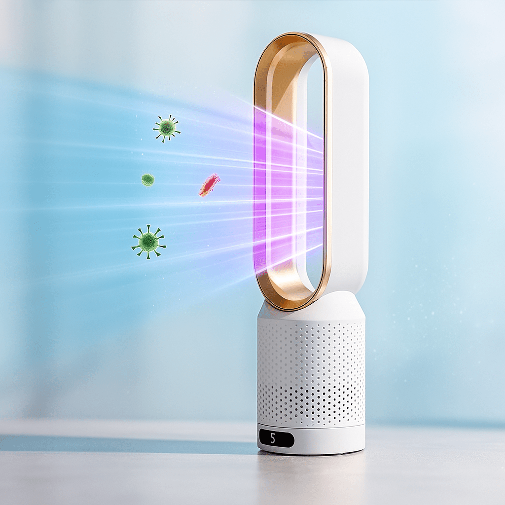 Ilmajäähdytin UV-puhdistimella | 3-in-1 teknologia | Hopea
