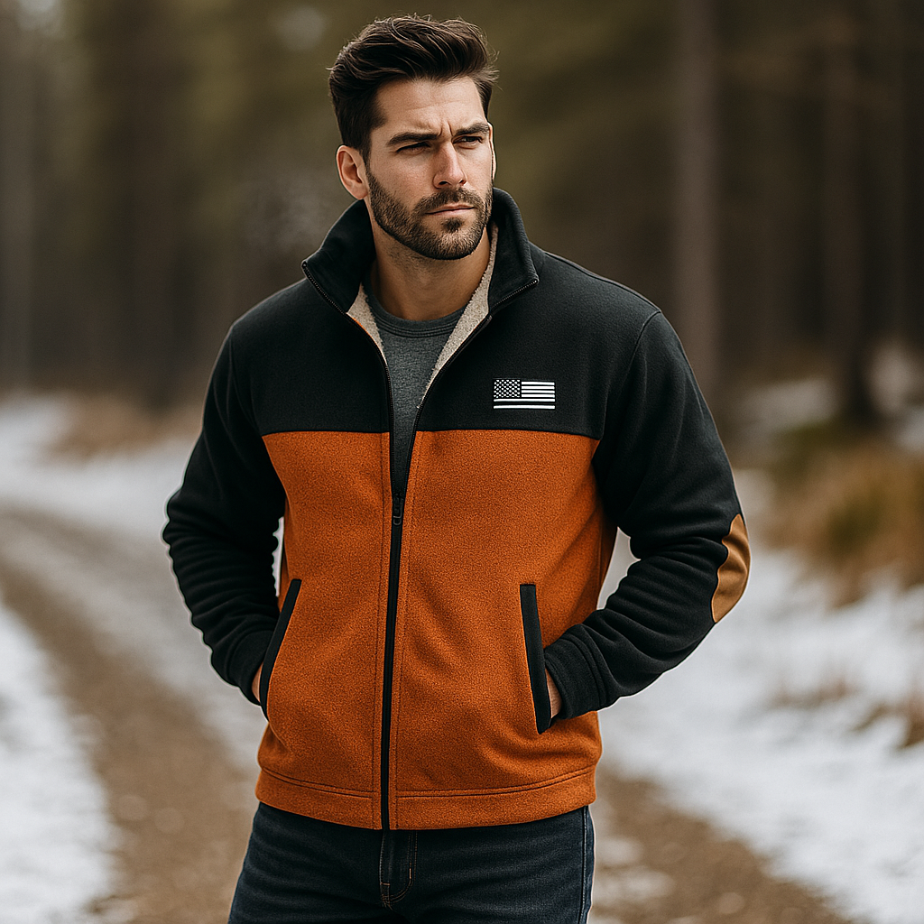 Warme fleecejas voor heren - zachte voering - ritszakken - winddicht