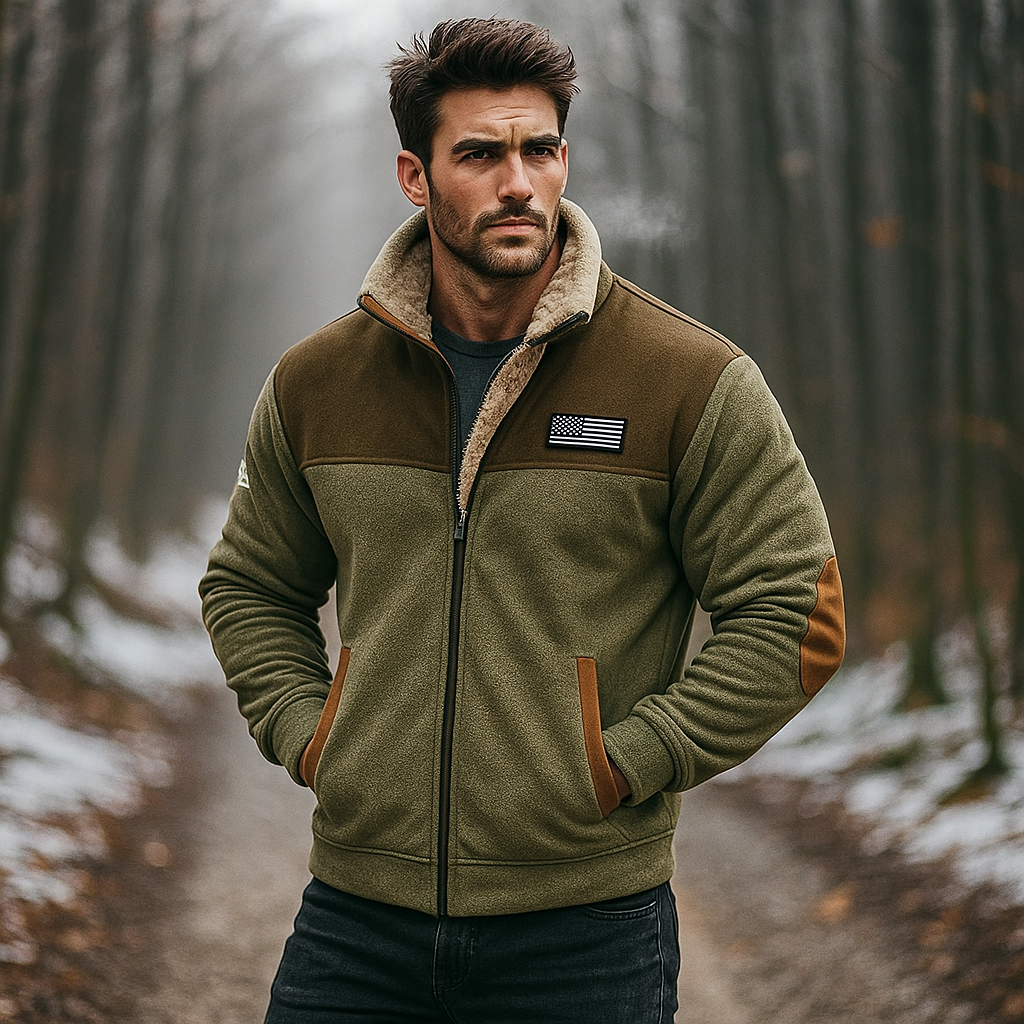 Warme fleecejas voor heren - zachte voering - ritszakken - winddicht