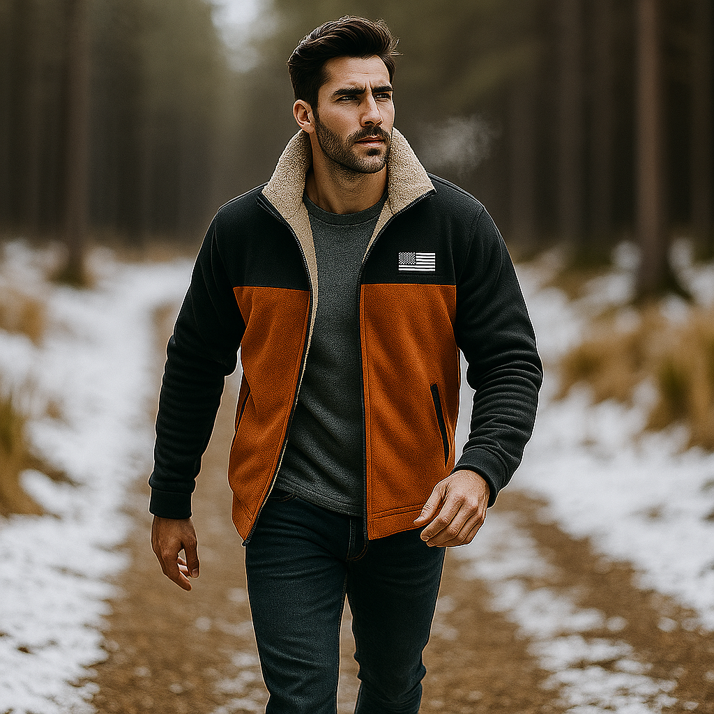 Warme fleecejas voor heren - zachte voering - ritszakken - winddicht