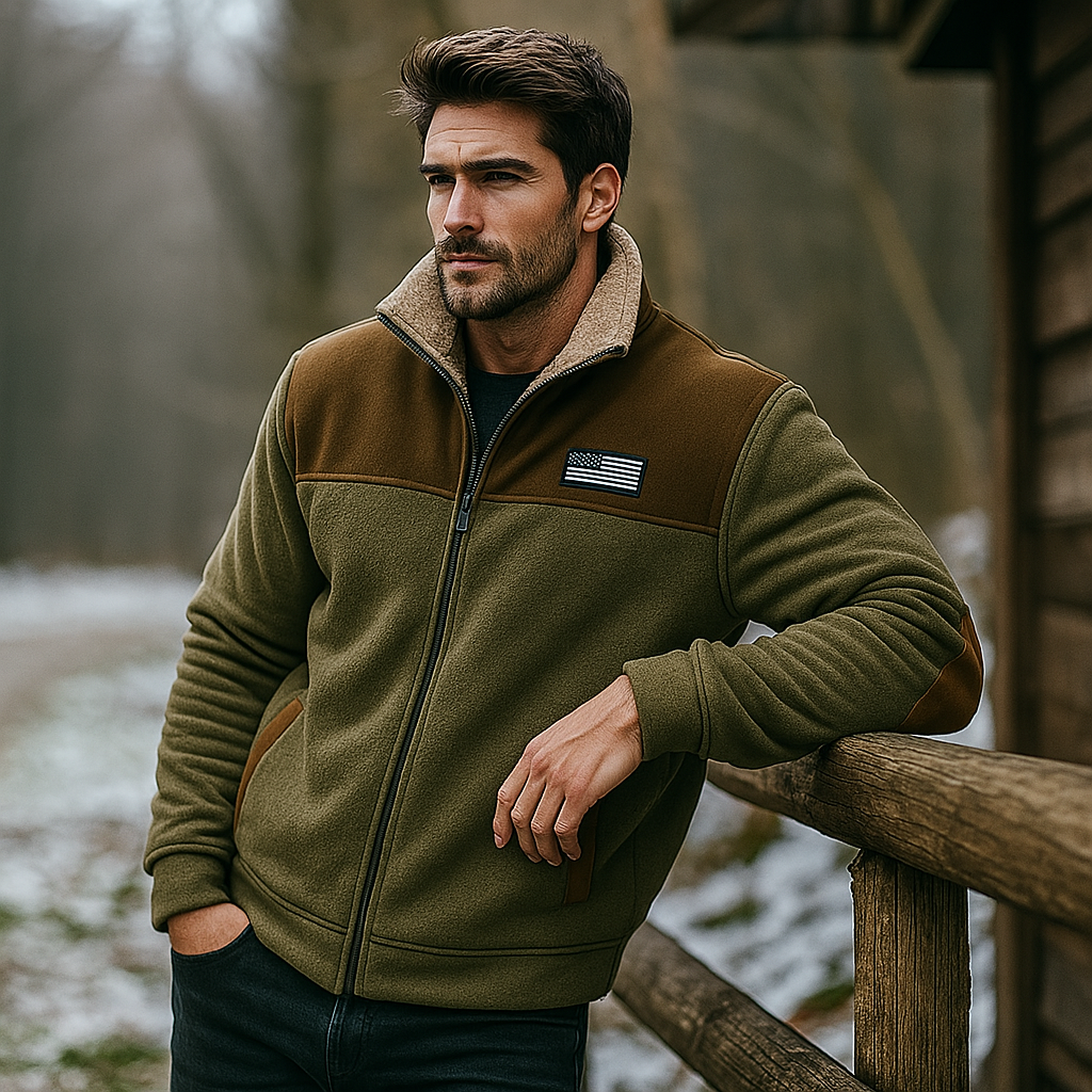 Warme fleecejas voor heren - zachte voering - ritszakken - winddicht