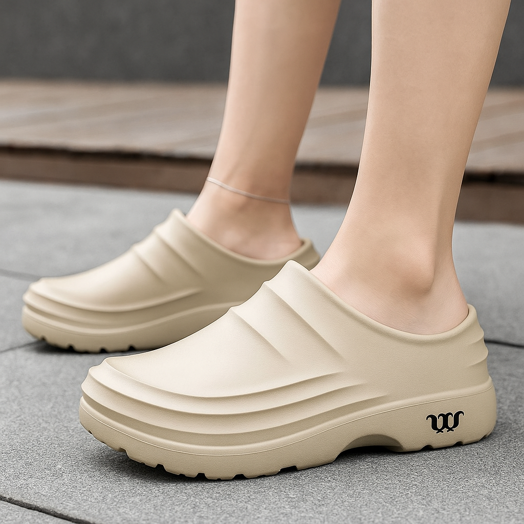 방수 여성용 나무 신발 - 정형외과용 - 충격 방지 밑창