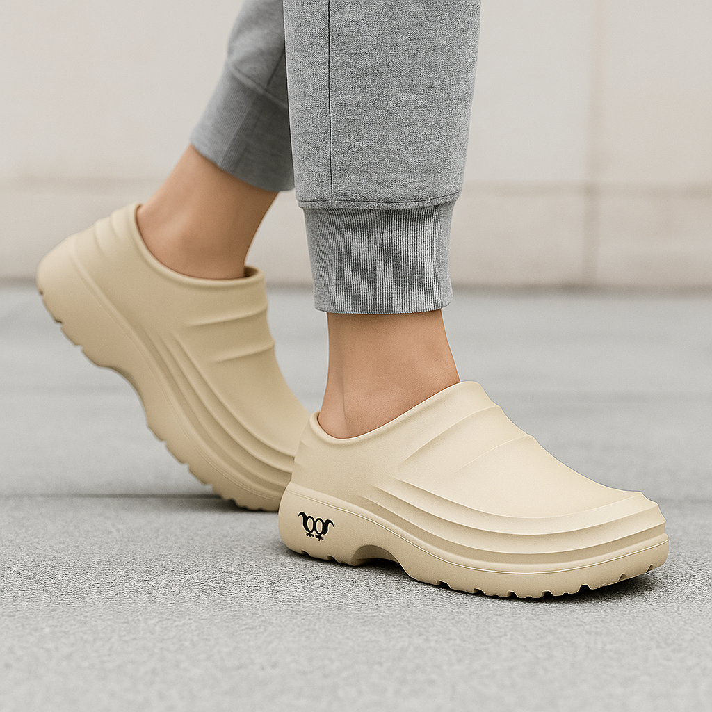 방수 여성용 나무 신발 - 정형외과용 - 충격 방지 밑창