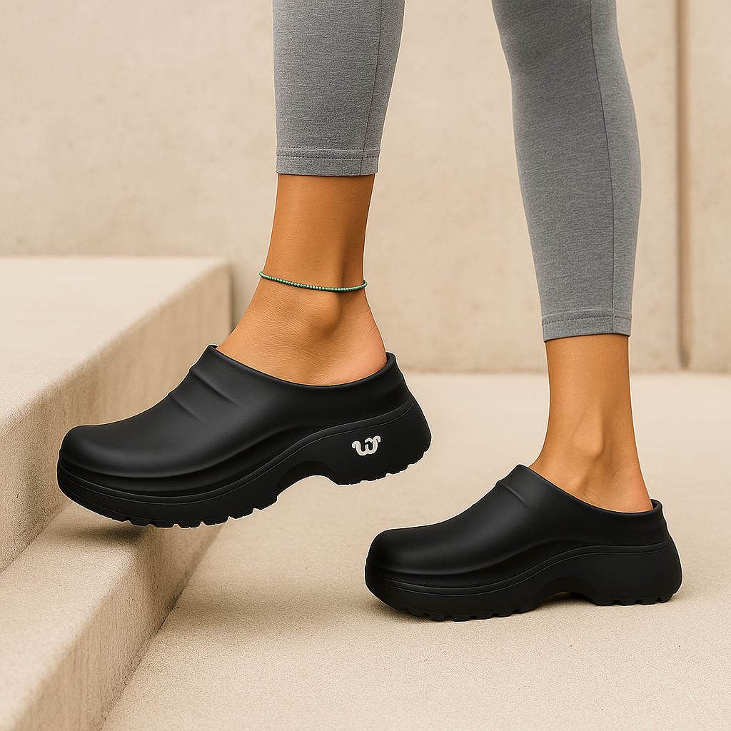 방수 여성용 나무 신발 - 정형외과용 - 충격 방지 밑창