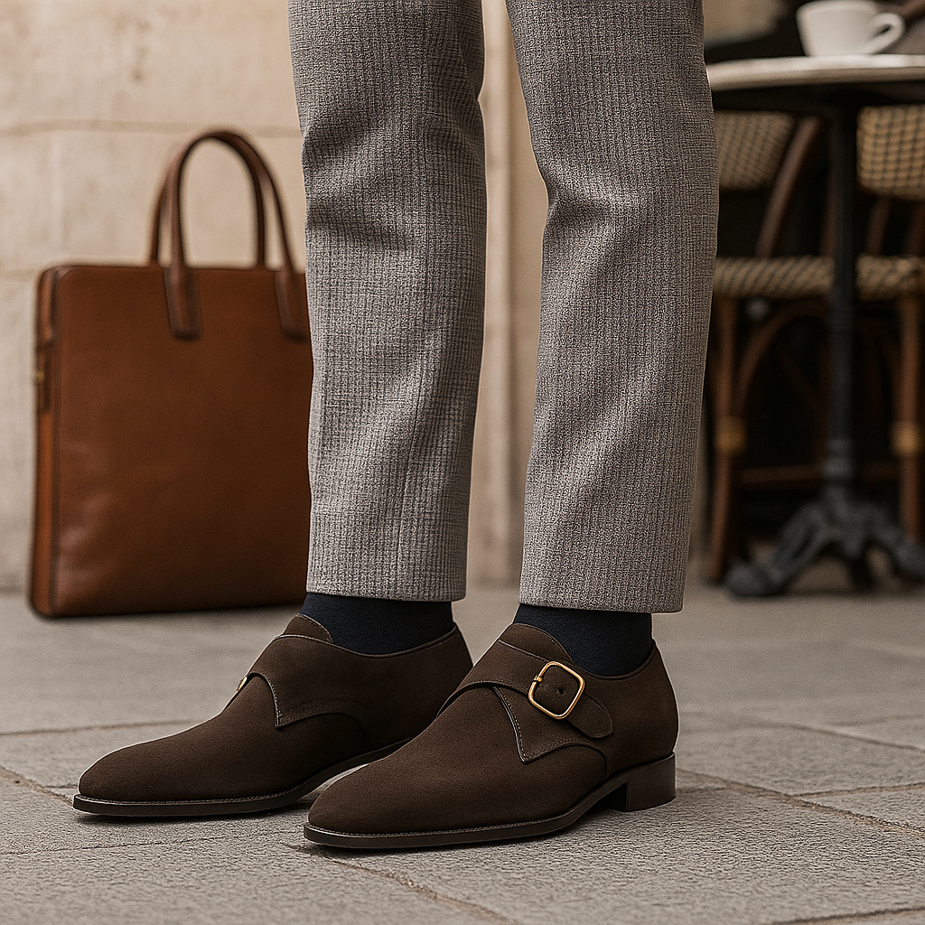 Ethan - Heren - Fluwelen - Monk strap - Schoenen