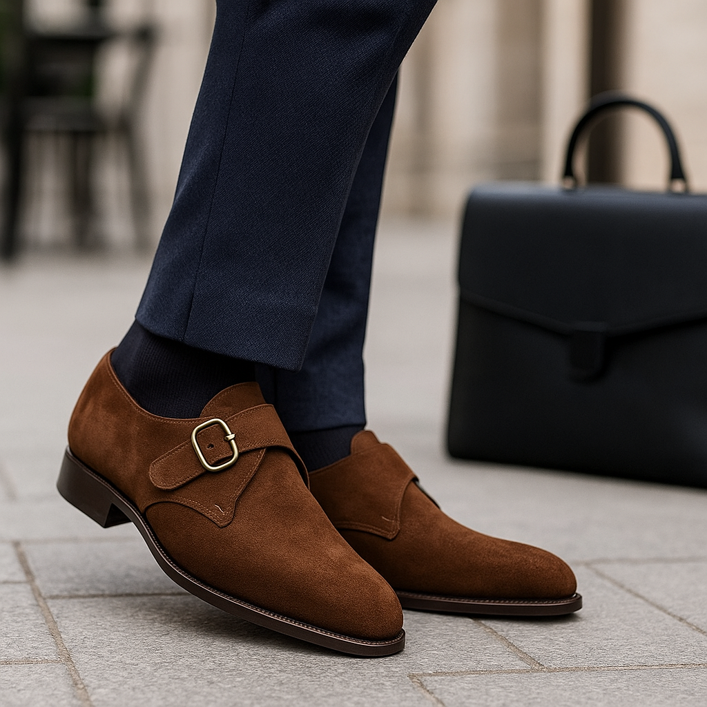 Ethan - Heren - Fluwelen - Monk strap - Schoenen