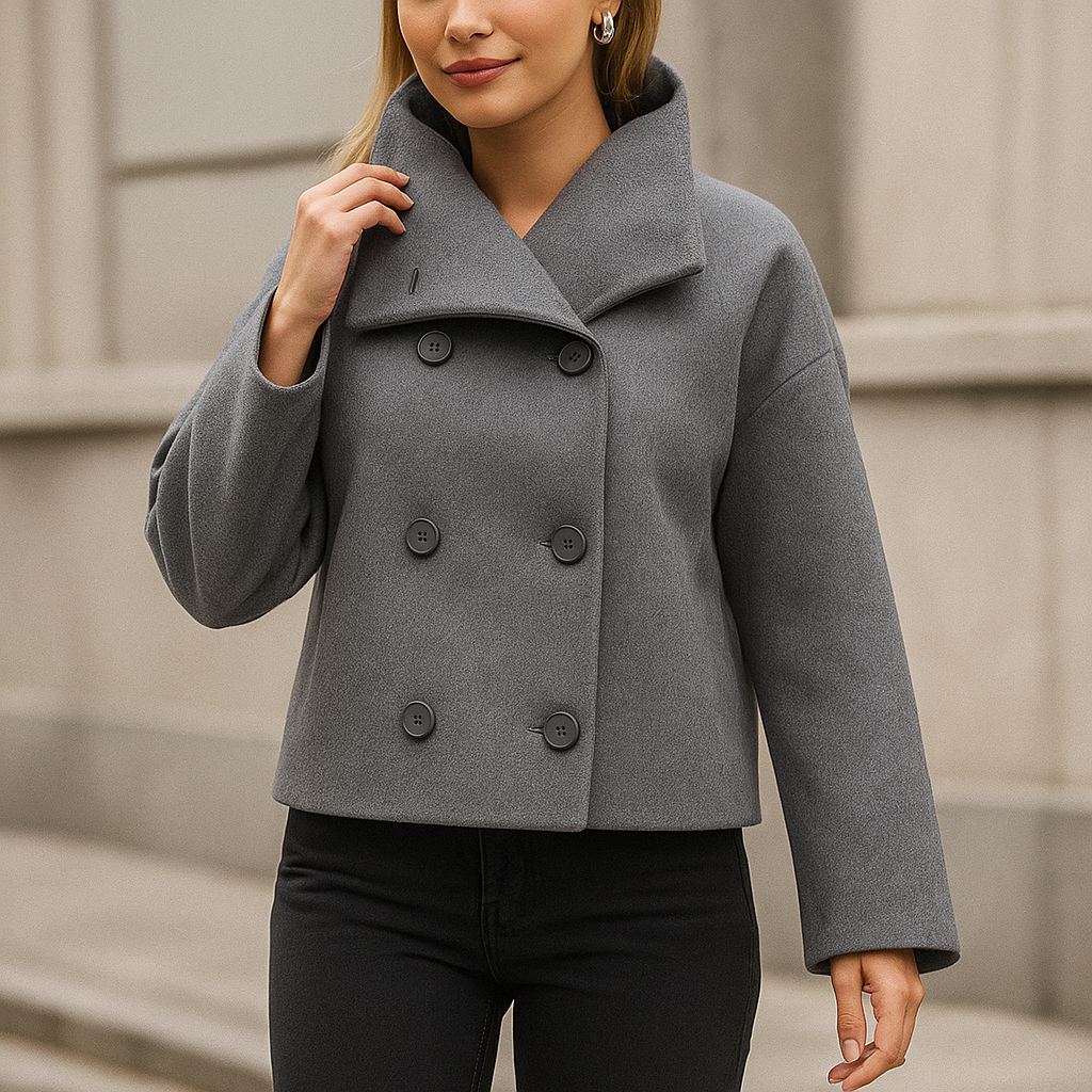 Valery - Stijlvolle korte jas - Met dubbele knopen