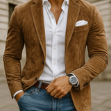 Niko - Stijlvolle heren fluwelen jas - Klassieke snit