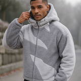 Heren fleece-jas - stedelijke stijl - winter - comfortabel - met capuchon