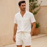 Leinen-Set für Männer - sommerliches lässiges Hemd und Hose - atmungsaktiv