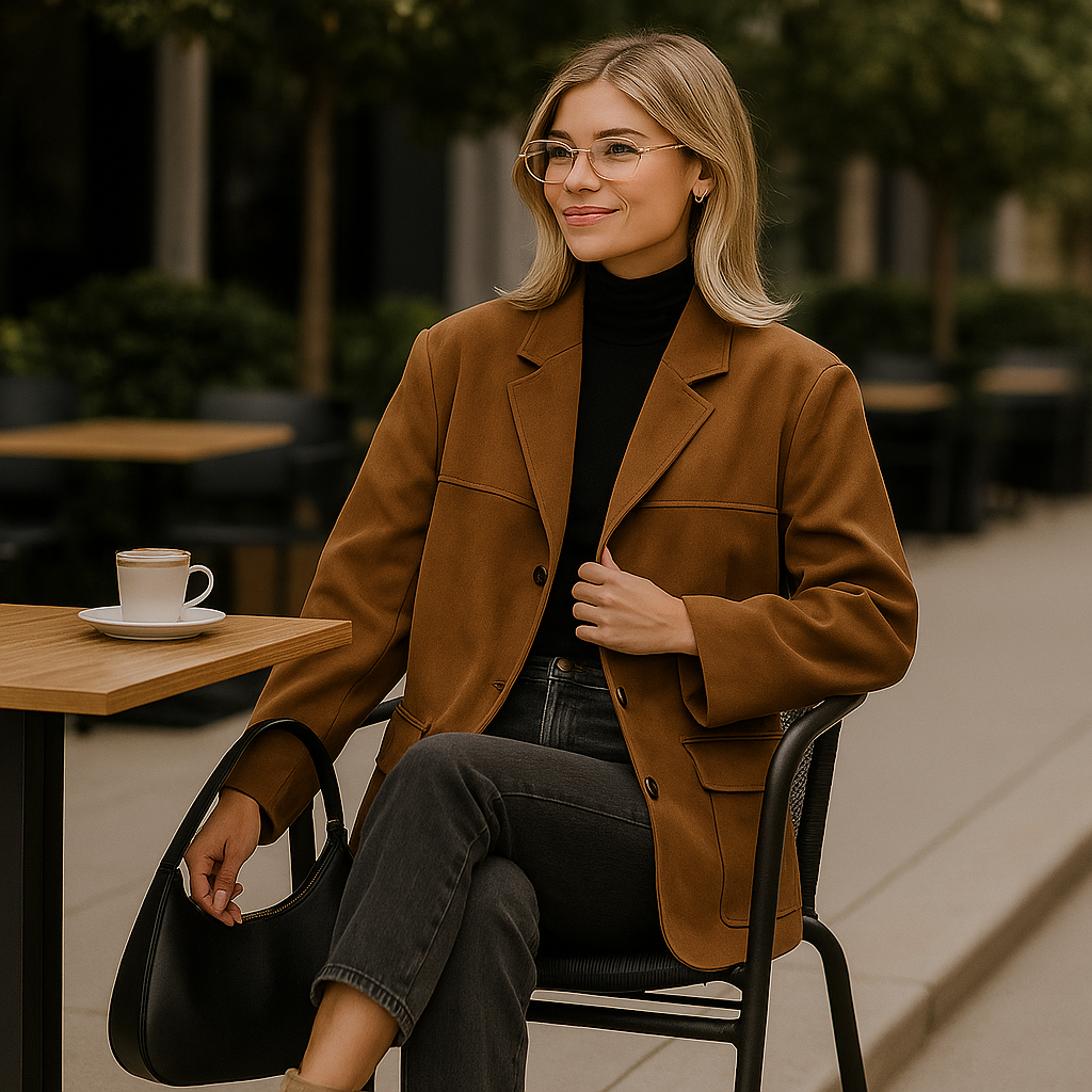 Extra grote dames suédine jas zachte modieuze jas