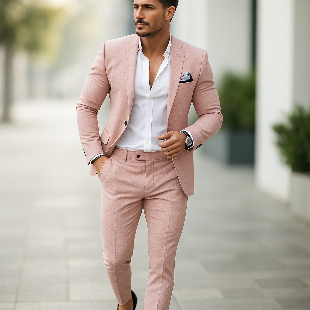 Slim fit - kaksiosainen puku - miehille