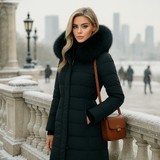 Stilla winterjas - warme bontkap - stijlvol & comfortabel