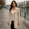 Dames Stijlvolle Enkellijnige Trenchcoat - Stijlvol Comfort - Tijdloze Elegantie