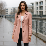 Dames Stijlvolle Enkellijnige Trenchcoat - Stijlvol Comfort - Tijdloze Elegantie