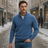 Basics | Miesten kashmir villapaita vetoketjulla