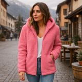 Stilla Nainen Karhu Teddy Turkki - Pehmeä Fleece - Vetoketju & Taskut