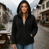 Stilla Nainen Karhu Teddy Turkki - Pehmeä Fleece - Vetoketju & Taskut