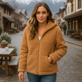 Stilla Nainen Karhu Teddy Turkki - Pehmeä Fleece - Vetoketju & Taskut