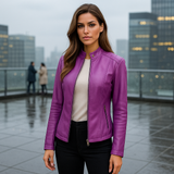 Dame Slim Fit Jakke – Mao Krave – Lynlås – Hofte længde